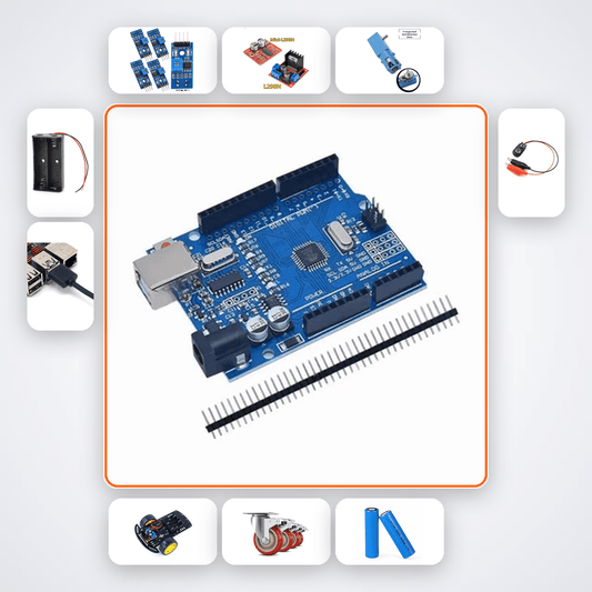 Arduino Q-Learning Line Follower Kit with Arduino Uno + Motor - Compoden
