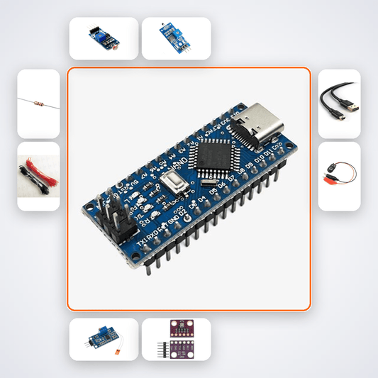 Arduino Sensor Characterisation Kit - LDR, Thermistor, Strain Gauge, BMP280 - Compoden