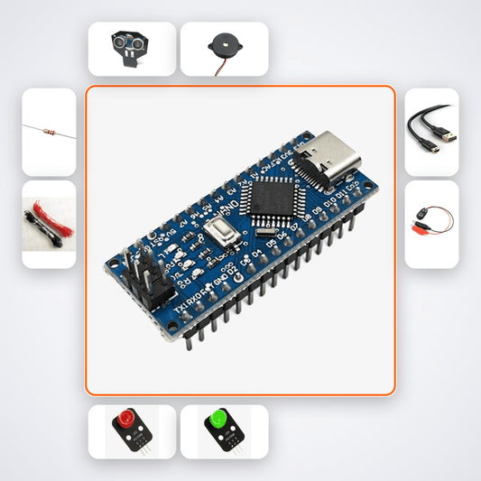 Arduino Ultrasonic Parking Sensor Kit - Learn Distance Sensing for Kids - Compoden