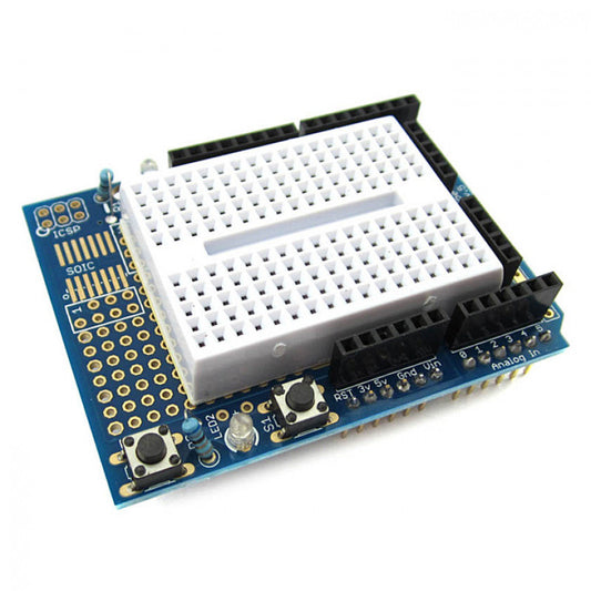 Arduino Uno Prototype Shield with Mini Breadboard – SYB-170 Proto Shield – Compoden electronics component