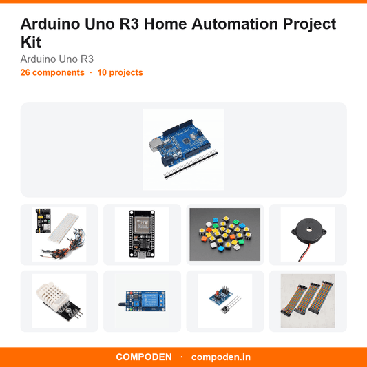Arduino Uno R3 Home Automation Project Kit - Compoden