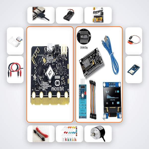 ATL Micro:bit Lab Kit - 8 Experiments, 1 Board, Maximum Learning - Compoden