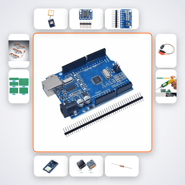 Atomic Clock GPS Frequency Standard Kit with Arduino Uno + LED - Compoden