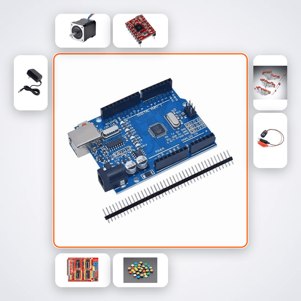 Automated PCB Drill Press Kit with Arduino Uno + Stepper Motor - Compoden