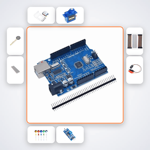 Automatic Barrier Gate Kit with Arduino Uno + Servo - Compoden