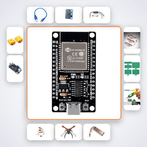Autonomous Drone Object Avoidance Node Kit with ESP32 + MPU6050 - Compoden