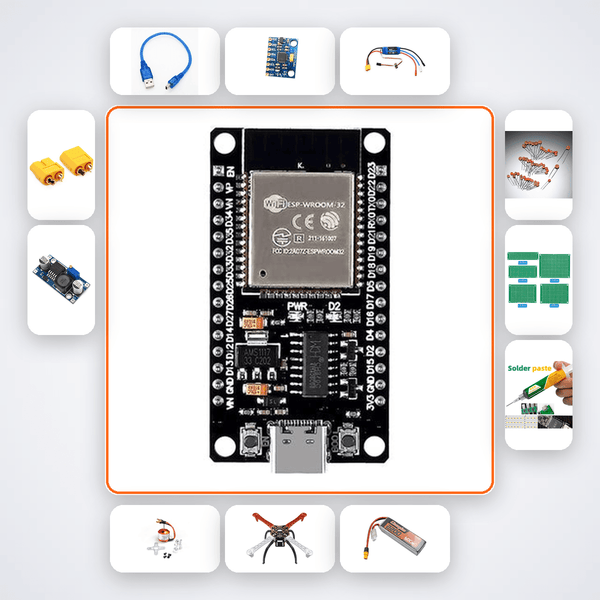 Autonomous Drone Obstacle Avoidance Kit with ESP32 + MPU6050 - Compoden