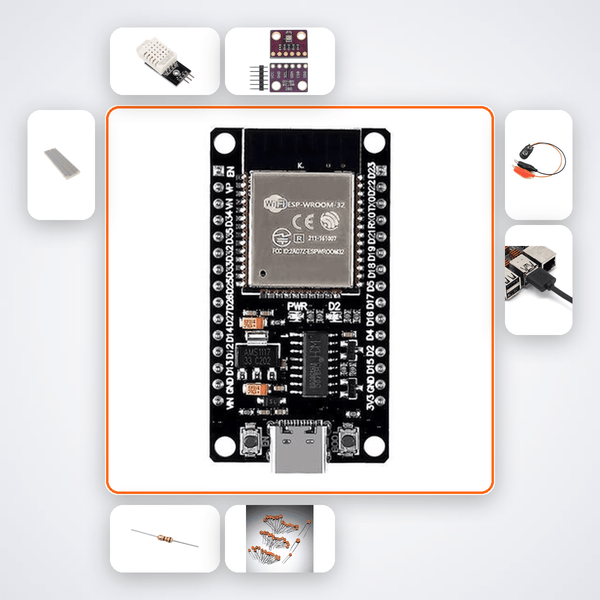 Baby Room Comfort Monitor Kit with ESP32 + DHT22 v2 - Compoden