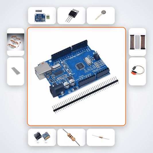 Battery Load Tester Kit with Arduino Uno + LED - Compoden