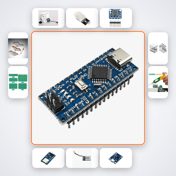 Battery Powered Nano Mesh Node Kit with Arduino Nano + NRF24 - Compoden