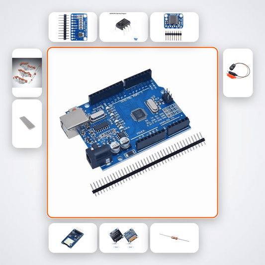 Bioelectricity Plant Signal Detector Kit with Arduino Uno + LED - Compoden