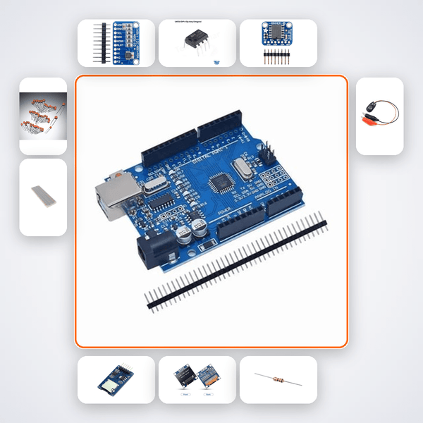 Bioelectricity Plant Signal Detector Kit with Arduino Uno + LED - Compoden