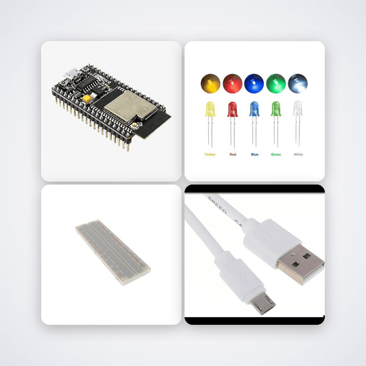BLE Proximity Badge Variant 12 Kit with ESP32 + LED - Compoden