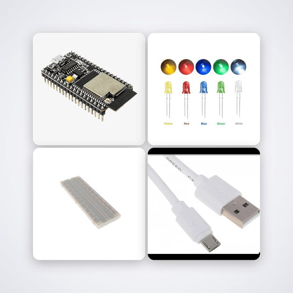 BLE Proximity Badge Variant 12 Kit with ESP32 + LED - Compoden