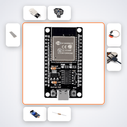 Blind Stick Obstacle Detector Kit with ESP32 + DHT22 - Compoden