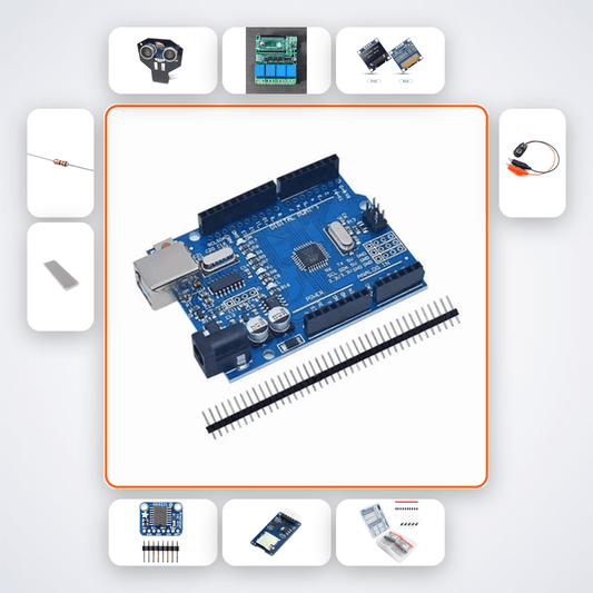 Blind Stick Obstacle Detector Lab Kit with Arduino Uno + Ultrasonic - Compoden
