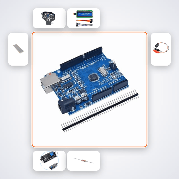 Blind Stick Obstacle Detector Smart Kit with Arduino Uno + Ultrasonic - Compoden