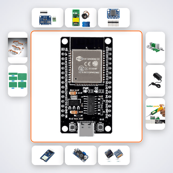 Blockchain Energy Metering Node Kit with ESP32 + LED - Compoden