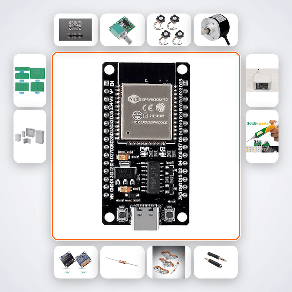 Brainwave Binaural Beat Generator Kit with ESP32 + LED - Compoden