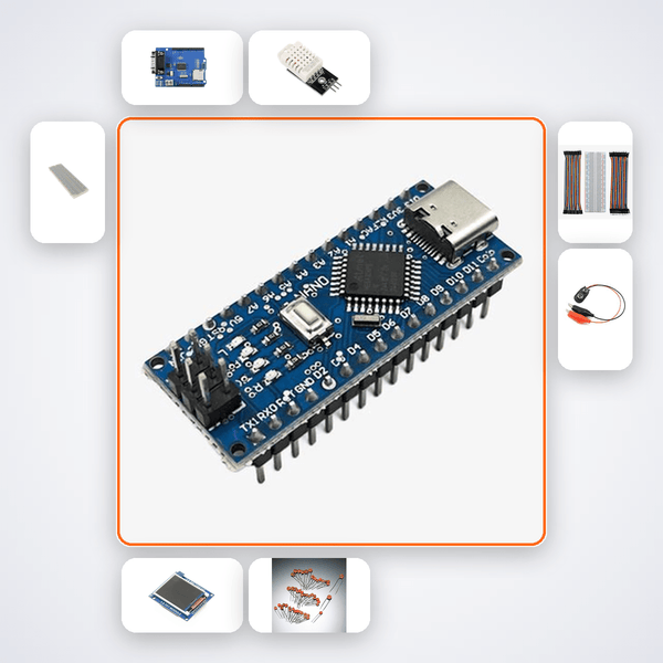 CAN Bus Multi-Node Network Kit with Arduino Nano + DHT22 - Compoden