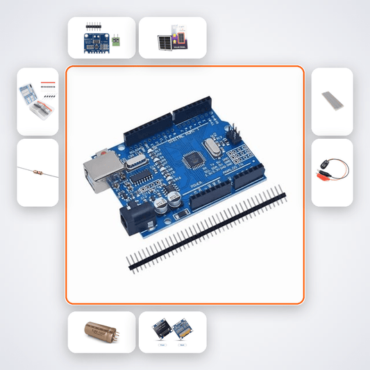 Capacitor Bank Energy Storage Demo Kit with Arduino Uno + LED - Compoden