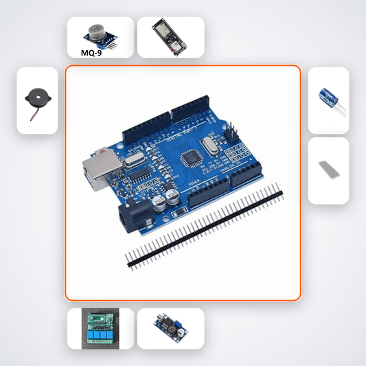 Carbon Monoxide Home Alert Kit with Arduino Uno + Sensor - Compoden