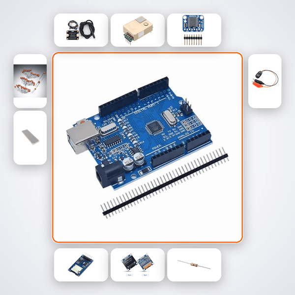 Carbon Sequestration Soil Monitor Kit with Arduino Uno + LED - Compoden