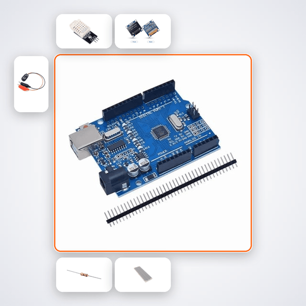 Circular Buffer Trend Monitor Kit with Arduino Uno + DHT22 - Compoden