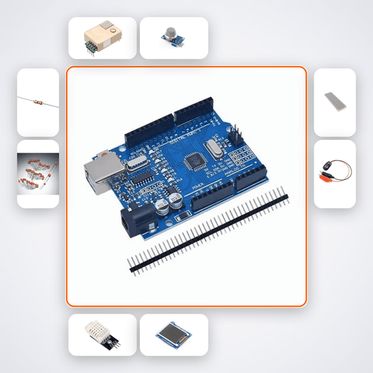 CO2 and Air Quality Hub Kit with Arduino Uno + Sensor - Compoden