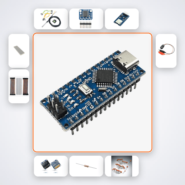 Cold Chain Temperature Data Logger Variant 16 Kit with Arduino Nano + LED - Compoden