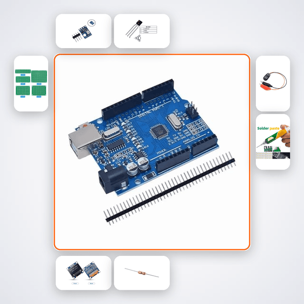 Colpitts Oscillator Frequency Meter Kit with Arduino Uno + LED - Compoden