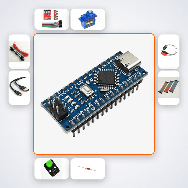 Contactless Sanitiser Dispenser with Arduino Nano - STEM Kit - Compoden