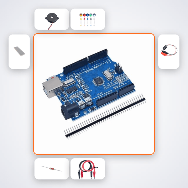 Continuity Tester Beeper Kit with Arduino Uno + LED - Compoden