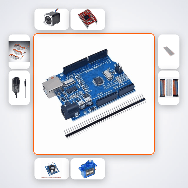 Conveyor Belt Colour Sorter Kit with Arduino Uno + Stepper Motor - Compoden