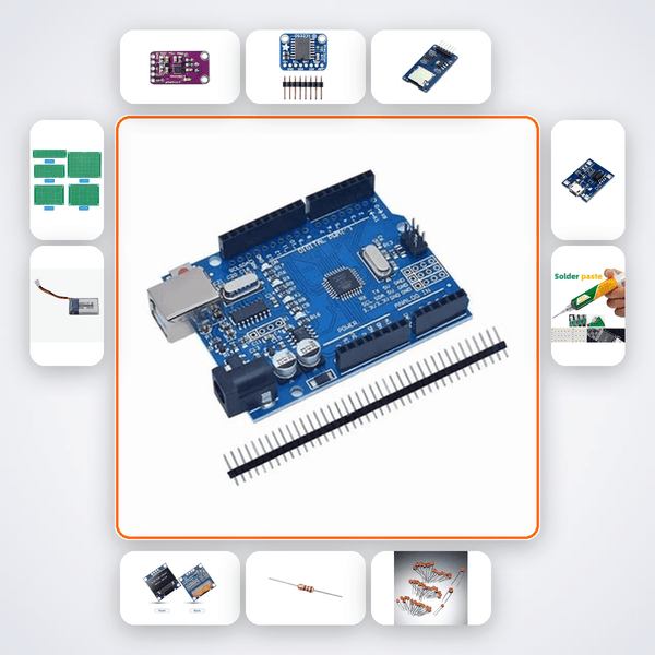 Covert Audio Logger Variant 25 Kit with Arduino Uno + LED - Compoden