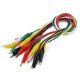 Crocodile Clip Patch Cable - Set of 10 - 50cm Cable Length - 5 Colors - Alligator Clip Patch Cable - Compoden