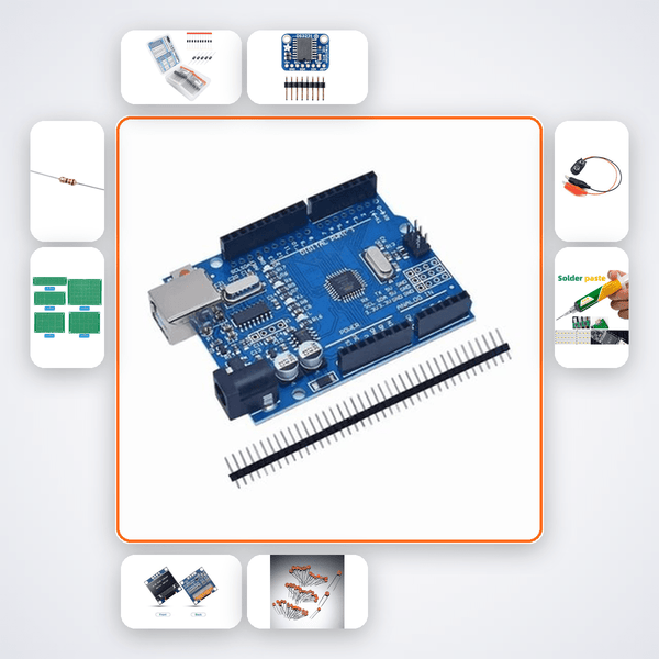 Crystal Frequency Tester Kit with Arduino Uno + LED - Compoden