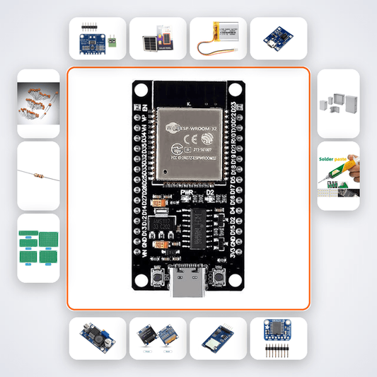 CubeSat EPS Battery Management Kit with ESP32 + LED - Compoden