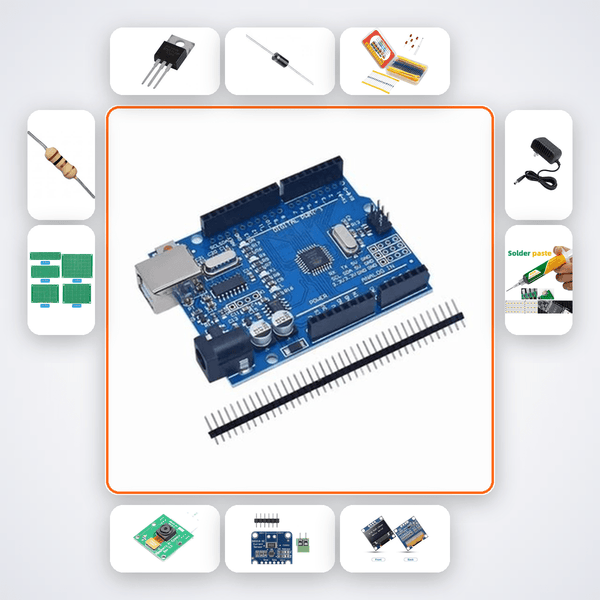 DC-DC Boost Converter Demo Kit with Arduino Uno + LED - Compoden