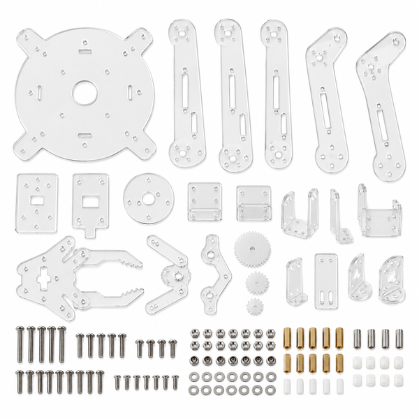 DIY Robotic Arm Mechanic Kit 4DOF – Acrylic Robot Arm for Students - Compoden