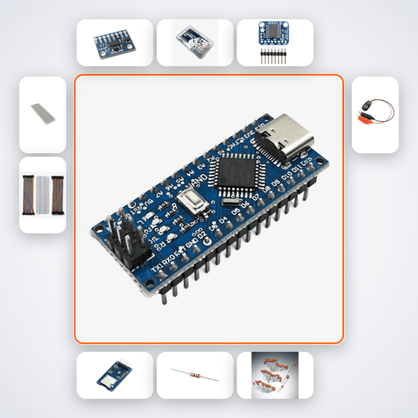 Dual Axis Wrist Angle Monitor Variant 15 Kit with Arduino Nano + LED - Compoden