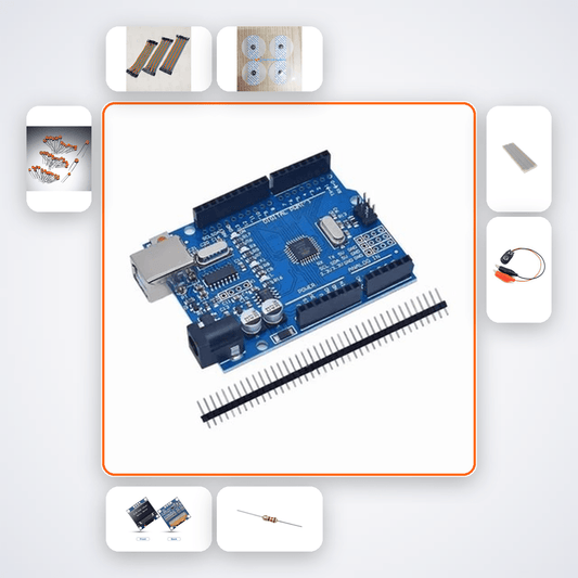 EMG Muscle Signal Starter Kit Kit with Arduino Uno + LED - Compoden