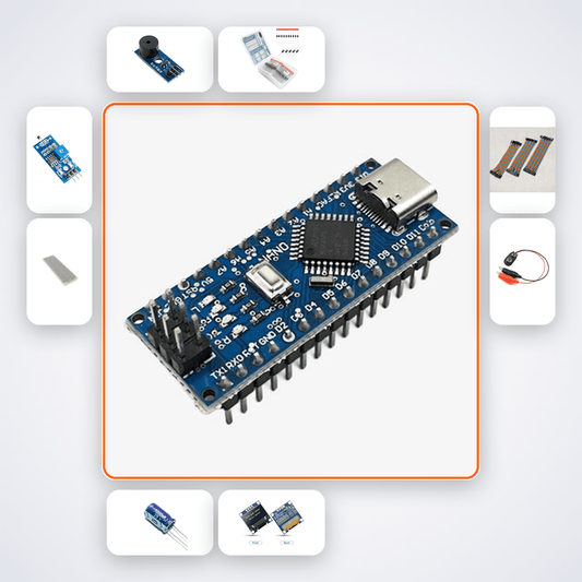 Energy Harvesting Vibration Node Kit with Arduino Nano + LED - Compoden
