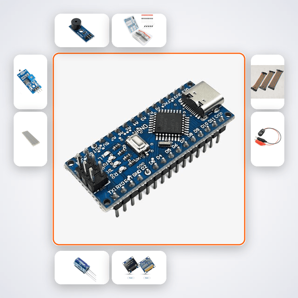 Energy Harvesting Vibration Node Kit with Arduino Nano + LED - Compoden