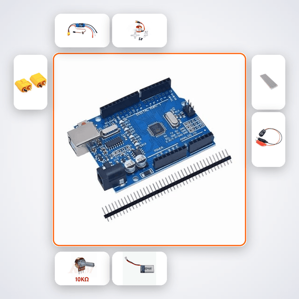 ESC BLDC Motor Throttle Kit with Arduino Uno + Motor - Compoden