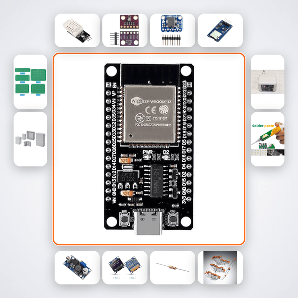 ESP32 AES-128 Encrypted Sensor Node Kit with ESP32 + DHT22 - Compoden