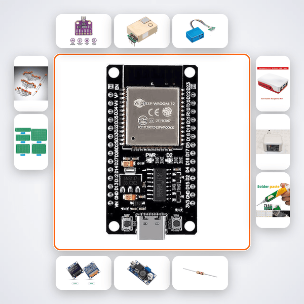 ESP32 Air Quality Monitoring Cube Kit - 50mm Cube with OLED AQI Display - Compoden