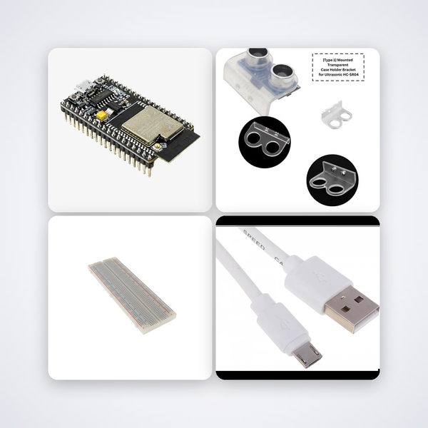 ESP32 Bin Level Monitoring Kit - Real-Time WebSocket Dashboard