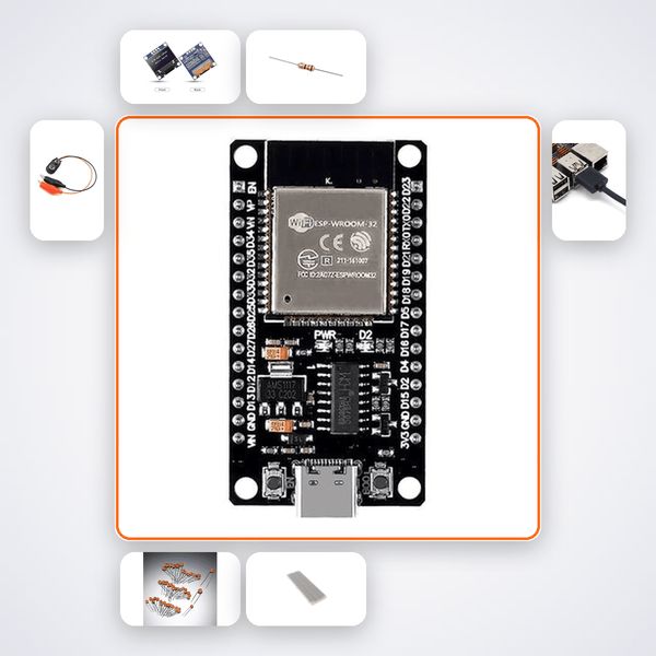ESP32 BLE Beacon Scanner Kit with ESP32 + LED - Compoden