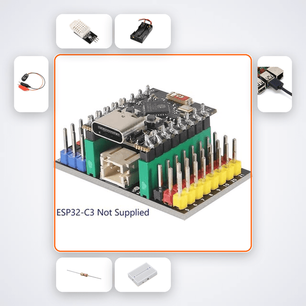 ESP32-C3 BLE Sensor Tag Kit with ESP32 + DHT22 - Compoden